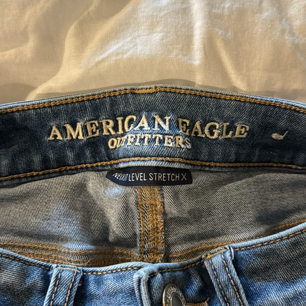 American Eagle Hi-Rise Shortie Stars and Stripes Cut-Off - Picture 2 of 7
